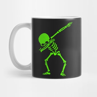 Dabbing Skeleton Green Mug